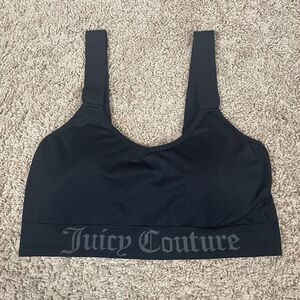 Juicy Couture Intimates Bralette Size 1X XL Black Wireless Comfy Comfort Lounge